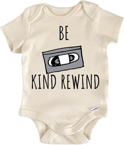 Rewind VHS 80s 90s Movie Store Baby Gift Baby Bodysuit in Kuwait