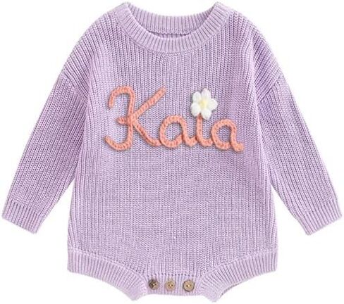 Custom Baby Romper with Name,Custom Baby Onesie,Newborn Coming Home Outfit,Personalized Baby Gifts in Kuwait