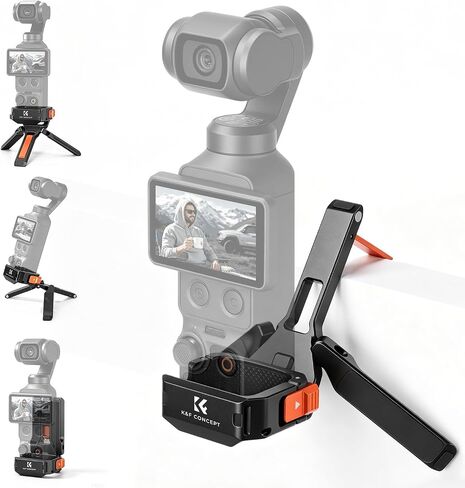 K&F CONCEPT Magnetic Expansion Frame Compatible with DJI Osmo Pocket 4P/4/3 | Aluminium Alloy Protective Cage with Quick Release Design, Cold Shoe & 1/4 Screw Mount for Vlogging Accessories, PP63 in Kuwait