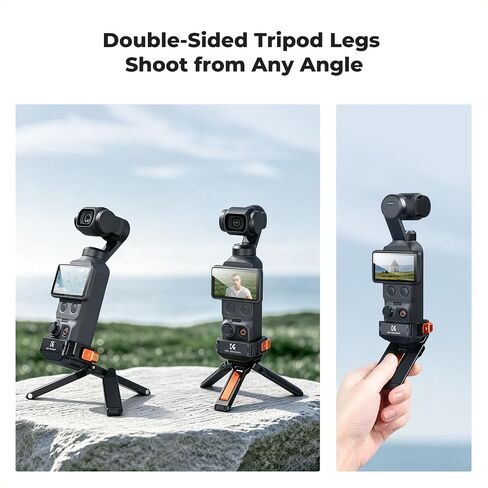 K&F CONCEPT Magnetic Expansion Frame Compatible with DJI Osmo Pocket 4P/4/3 | Aluminium Alloy Protective Cage with Quick Release Design, Cold Shoe & 1/4 Screw Mount for Vlogging Accessories, PP63 in Kuwait