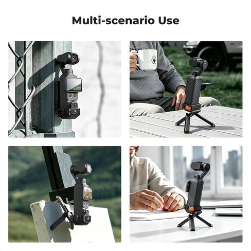 K&F CONCEPT Magnetic Expansion Frame Compatible with DJI Osmo Pocket 4P/4/3 | Aluminium Alloy Protective Cage with Quick Release Design, Cold Shoe & 1/4 Screw Mount for Vlogging Accessories, PP63 in Kuwait