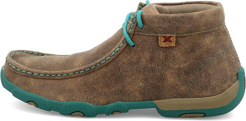 Twisted X Women's Chukka Driving Moc Boot, Bomber & Turquoise, 9 M in Kuwait