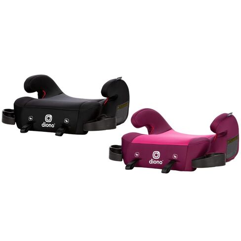 Diono Solana 2 XL Pack of 2 2022, Dual Latch Connectors, Lightweight Backless Belt-Positioning Booster Car Seat, 8 Years 1 Booster Seat, Black in Kuwait