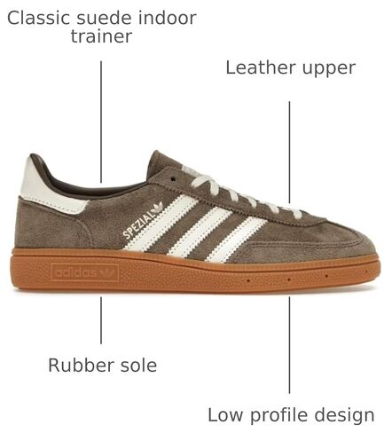 adidas Originals Handball Spezial (Brown Earth Gum, Womens, 7) in Kuwait