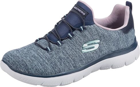 Skechers Women's Summits Quick Getaway | Memory Foam cushioned comfort insole, Machine washable, Lightweight flexible shock-absorbing midsole, Bungee Slip-on in Kuwait