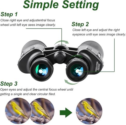 20x50 Binoculars for Adults, HD High Powered Professional Binoculars for Bird Watching Travel Stargazing123456 in Kuwait
