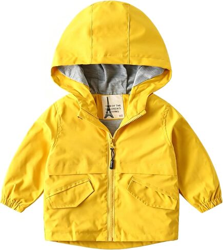 Toddler Boys Windbreaker Outerwear Coat Lightweight Kids Zip Hooded Jacket Casual Baby Coat in Kuwait