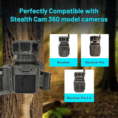 Tectra 2 Pack 6000mAh Battery for Stealth Cam 360 Max Cartridge Battery Pack, Compatible with 360 Model Trail Cameras Revolver, Revolver Pro, Revolver Pro 2.0 in Kuwait