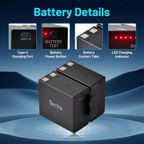Tectra 2 Pack 6000mAh Battery for Stealth Cam 360 Max Cartridge Battery Pack, Compatible with 360 Model Trail Cameras Revolver, Revolver Pro, Revolver Pro 2.0 in Kuwait
