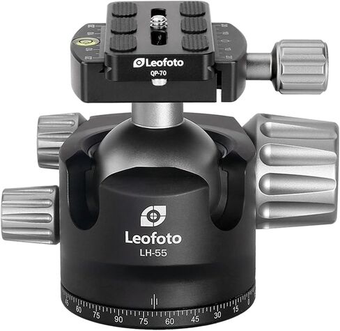 Leofoto LH-LR Ball Head, Lever Release, Bubber Level, Low Profile, 3/8" Srew Hole, Arca Compatible (LH-55LR) in Kuwait