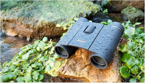Nikon Trailblazer II 10x25 Binoculars Bundle (Black) | Multi-Coated Optics, waterproof Construction, fogproof Performance, multilayer-Coated Lenses, (2 items) in Kuwait