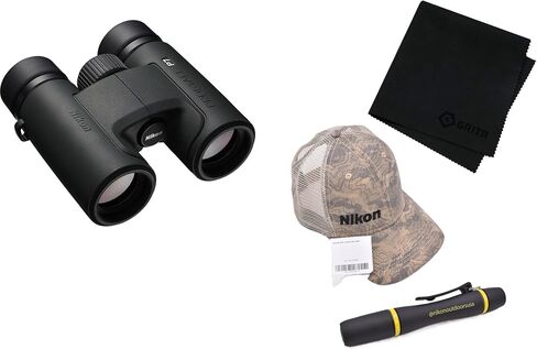 Nikon PROSTAFF P7 10x42 Binocular | Waterproof, fogproof, rubber-armored Full-Size Binocular, oil & water repellent coating & locking diopter | Official Nikon USA Model | 7 Degree Angle of View, fogproof, Nitrogen Filled Waterproof down, field of view at  in Kuwait