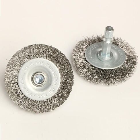 10pcs 2" Stainless Steel Wire Wheel Brushes Kit for Drill with 1/4-Inch Hex Shank in Kuwait