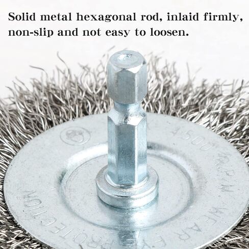 10pcs 2" Stainless Steel Wire Wheel Brushes Kit for Drill with 1/4-Inch Hex Shank in Kuwait