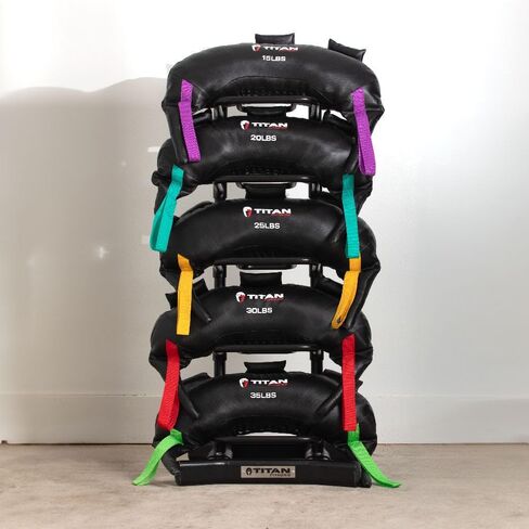 Titan Fitness Functional Swing Bag Storage Rack, Holds 5 Bags, Cardio Gym Equipment Storage Power Bag Rack in Kuwait
