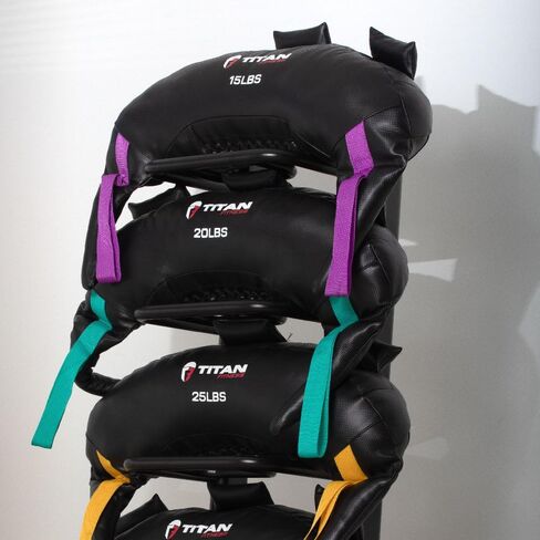 Titan Fitness Functional Swing Bag Storage Rack, Holds 5 Bags, Cardio Gym Equipment Storage Power Bag Rack in Kuwait