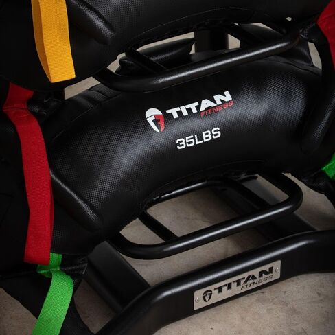 Titan Fitness Functional Swing Bag Storage Rack, Holds 5 Bags, Cardio Gym Equipment Storage Power Bag Rack in Kuwait
