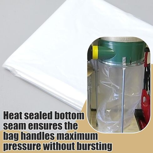 MotiMind 8 Pcs Dust Collector Bags and Band Clamps Set, Filter Replacement Bag, Fit for Dust Collector Woodworking with Diameters from 18-7/8 to 19-27/64 (1.97mil) in Kuwait