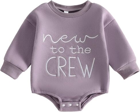Newborn Baby Girl Fall Outfit Romper Jumpsuit Warm Infant Clothes | Letter Embroidery Bodysuit Fleece Lined Winter Clothes in Kuwait
