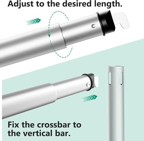 SLOW DOLPHIN 7ft-3ft Adjustable Crossbar Pipe and Drape Hardware for Event Decoration, Backdrops, Photobooths, Tradeshow in Kuwait