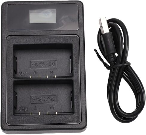 Cuifati Dual USB Battery Charger for V860III VB26 VB30 Batteries with Smart Display Screen for Camera Flash Units V1 V850III in Kuwait