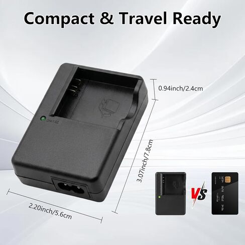 DE-A60 A60 A60B Battery Charger Compatible with Panasonic Camera LUMIX DEA60 DMW-BCF10 BCF10E BCF10PP CGA-S/106D S/106C F3 FH22 FS15 FH1 Camera Battery Power Supply in Kuwait