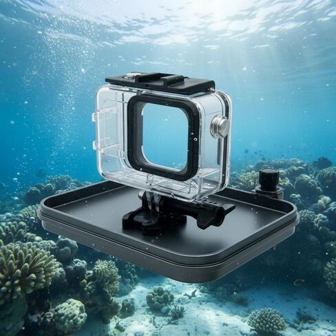 Waterproof Camera Case Housing Shell Cover with Clear and and Stainless Steel Protection Suitable for Underwater Snorkeling Surfing Travel in Kuwait