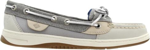 Sperry Womens Angelfish Linen Boat Flats Casual - Grey in Kuwait
