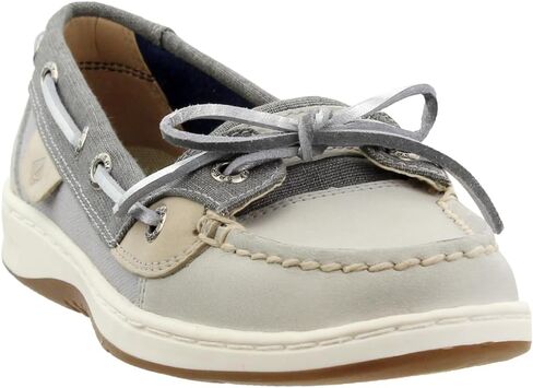 Sperry Womens Angelfish Linen Boat Flats Casual - Grey in Kuwait