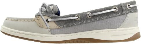 Sperry Womens Angelfish Linen Boat Flats Casual - Grey in Kuwait