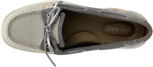 Sperry Womens Angelfish Linen Boat Flats Casual - Grey in Kuwait