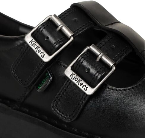 Kickers Women's Kick T Bar Double Leather Shoes, in Kuwait
