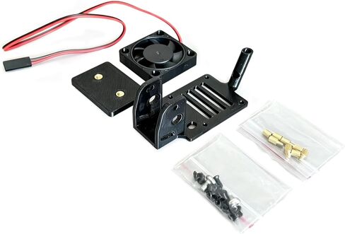 Camera Gimbal Holder Video Transmission Mount for DJI O4 Air Unit | 3D Printed PETG Camera Fixed Bracket Image Transmission Mount with 12V 14000RPM Cooling Fan for FPV Drone/RC Car in Kuwait