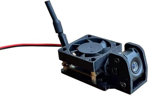 Camera Gimbal Holder Video Transmission Mount for DJI O4 Air Unit | 3D Printed PETG Camera Fixed Bracket Image Transmission Mount with 12V 14000RPM Cooling Fan for FPV Drone/RC Car in Kuwait