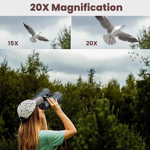 ESSLNB Astronomy Binoculars - 20x80 for Adults, Outdoor Waterproof Binoculars for Bird Watching, Travel and Stargazing with Tripod Adapter and Carrying Bag in Kuwait