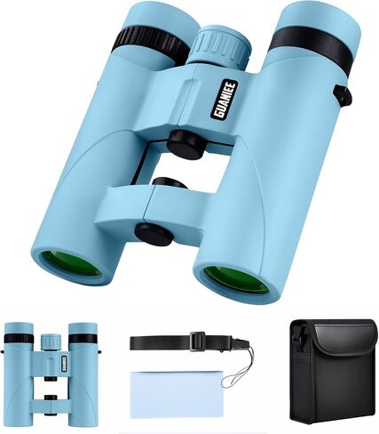 10x25 Binoculars for Kids Mini Pocket Compact Binoculars Waterproof Small Binocular for Bird Watching Travel Stargazing Outdoor Sports Blue in Saudi Arabia