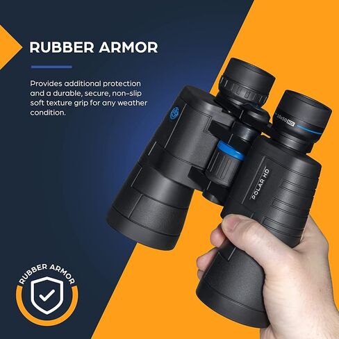 TSO Polar HD 10x50 Binoculars for Adults, Porro Prism, HD Glass, Rainproof, Long Eye Relief for Bird Watching & Wildlife Viewing in Kuwait