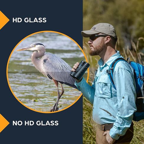TSO Polar HD 10x50 Binoculars for Adults, Porro Prism, HD Glass, Rainproof, Long Eye Relief for Bird Watching & Wildlife Viewing in Kuwait