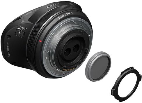 Canon RF-S 3.9mm f/3.5 STM Dual Fisheye Lens | Compact APS-C VR Lens with Dual Optics, Smooth STM AF & Lightweight Design | Ideal for VR, Immersive Video & 3D Content (6578C002) + 64GB Card + Bag in Kuwait