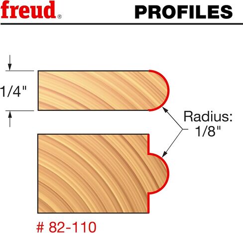 Freud 82-110: 1/8" Radius Half Round Bit with 1/2" Shank in Kuwait