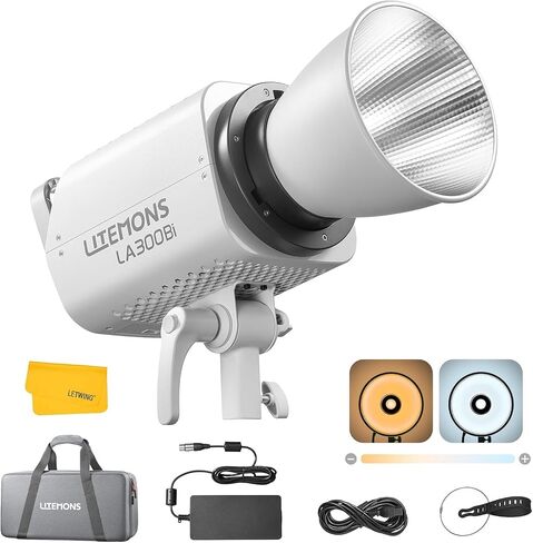 Godox LA300Bi Bi-Color LED Video Light,330W Continuous Lighting 2800-6500K 11 FX Effects, Support App Control, Bowens Mount Studio Video Light for Live Streaming, Protrait Photography in Kuwait