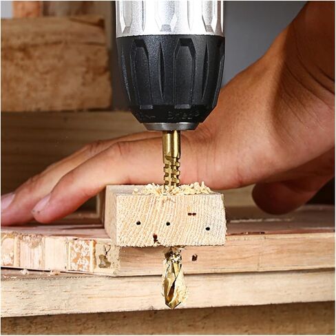XiBany 3/6pcs Cobalt Drill Bit Set Spiral Screw Metric Composite Tap Drill Bit Tap Twist Drill Bit Set for Cutting Drilling Polishing in Kuwait