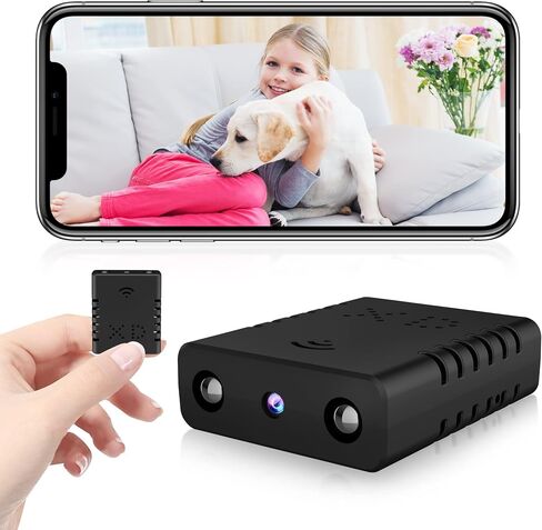 Mini Spy Camera WiFi Wireless Hidden Cameras, 0.4 * 1.3 * 1.5in, HD1080P Night Vision, Nanny Cams Wireless with Cell Phone App and Sound, Suitable for Outdoor, Indoor, Pet Camera. in Kuwait