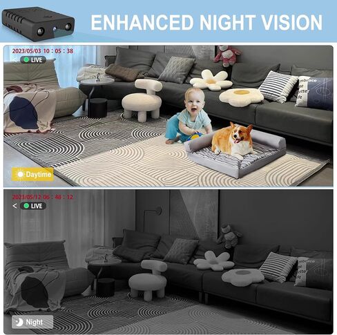 Mini Spy Camera WiFi Wireless Hidden Cameras, 0.4 * 1.3 * 1.5in, HD1080P Night Vision, Nanny Cams Wireless with Cell Phone App and Sound, Suitable for Outdoor, Indoor, Pet Camera. in Kuwait