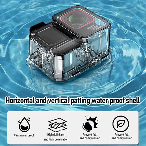 Camera Underwater Dive Case, 45m Water Proof PC 316 Steel | Protective Diving Housing, PC & Stainless Steel, for Snorkeling, Deep Diving, Outdoor, High Transparency, Anti-Leak in Kuwait