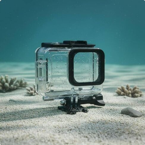 Waterproof Camera Case Housing Shell Cover with Anti Distortion Glass Lens and Secure Screw Mount Tough Pc and Stainless Steel Design Suitable for Diving Snorkeling Surfing Travel in Kuwait