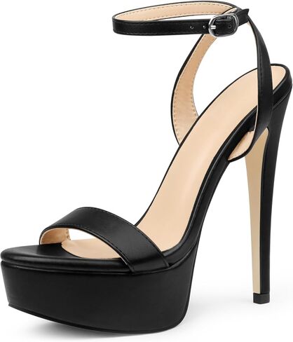 Women's High Platform Heels 5.7 Inch Stilettos Super High Heels One-Strap Sandals Open Toe Ankle Strap Dress Shoes for Party Evening Wedding in Kuwait