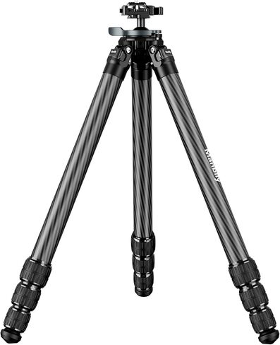 QM-364PA Shooting Tripod, Arca Hunting Carbon Fiber Tripod with 45mm Ball Head and Picatinny to Arca Swiss Adapters, 36mm Thick Tubes, Max Load 55lbs Black in Kuwait
