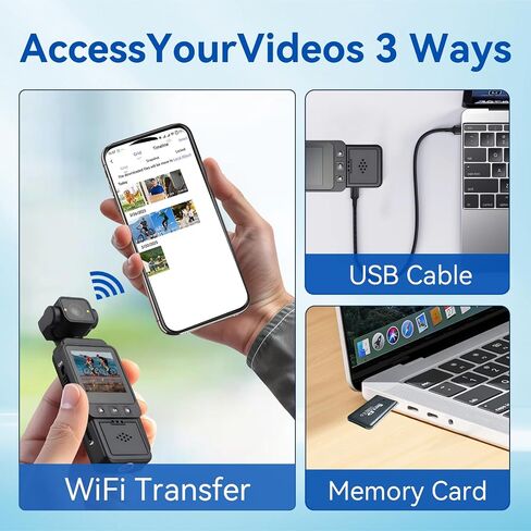 Mini Body Camera with Audio & Video Recording, Pocket Action POV Camcorder 270° Rotation 2K QHD, 64GB Wearable Camera for Security, Work, Guard, Travel in Kuwait