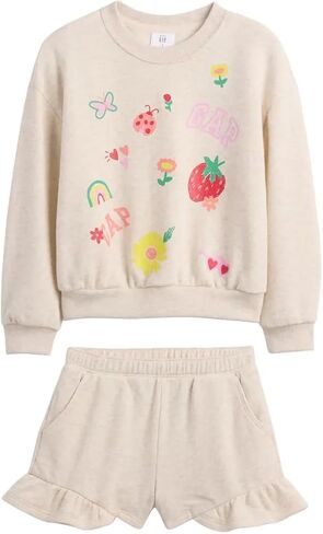 GAP Baby Girls' Graphic Fleece Short Set in Kuwait